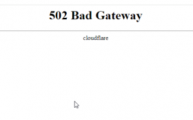 502 Bad Gateway